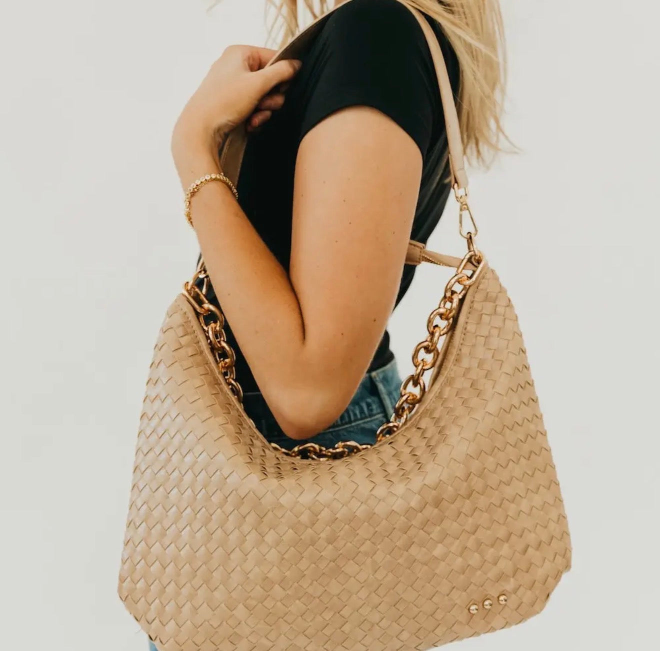 HB: Sienna Slouchy Woven Shoulder Bag