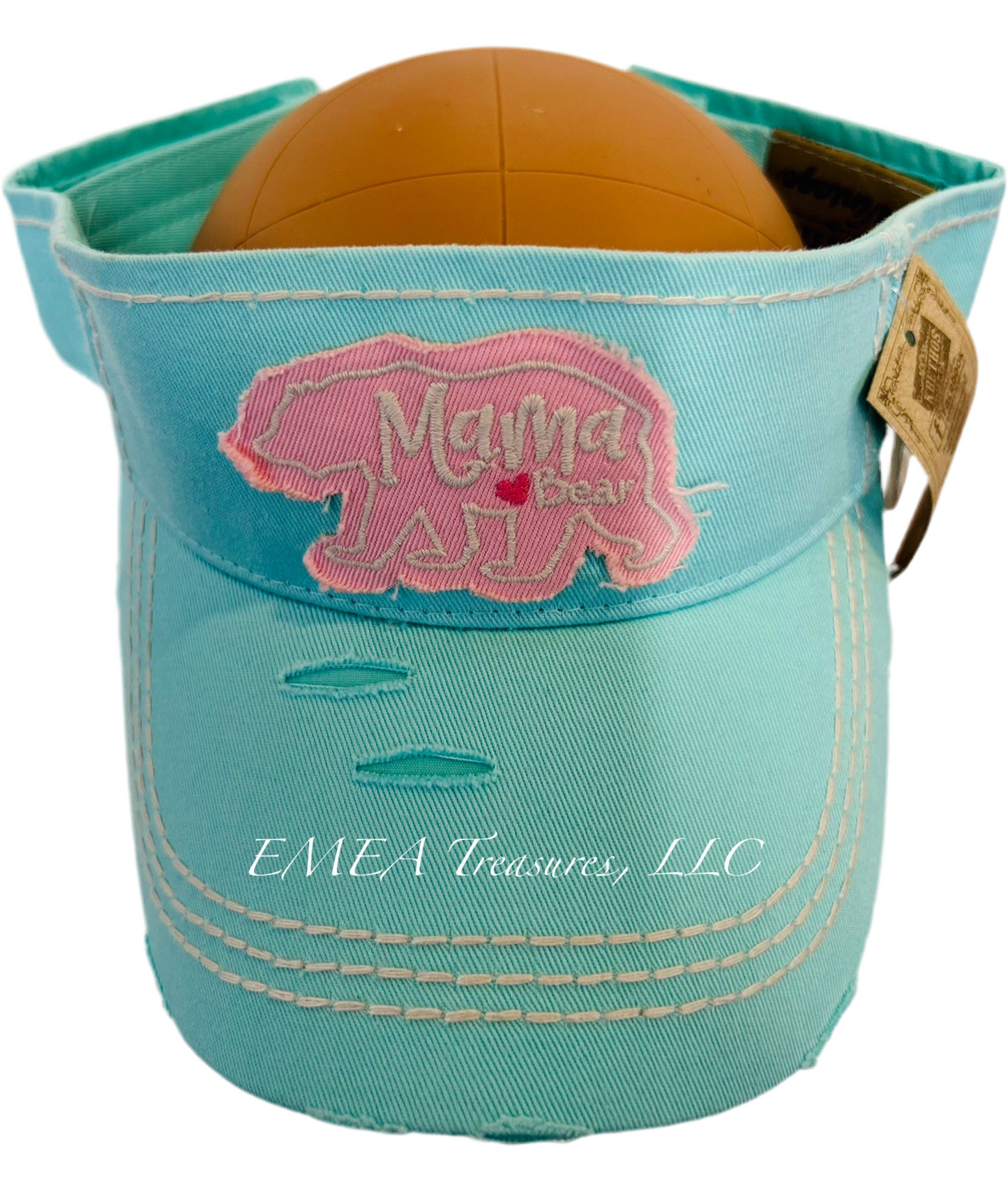 Cap - Mama Bear Sun Visor - Turquoise