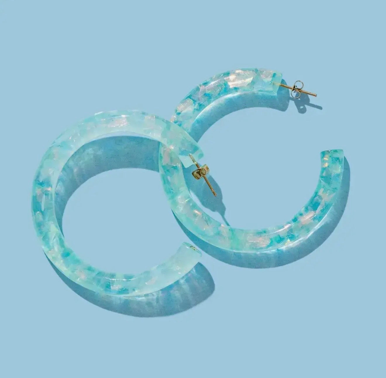 J: Confetti Hoop Earrings