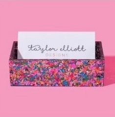 ST: Colorful Confetti Business Card Holder