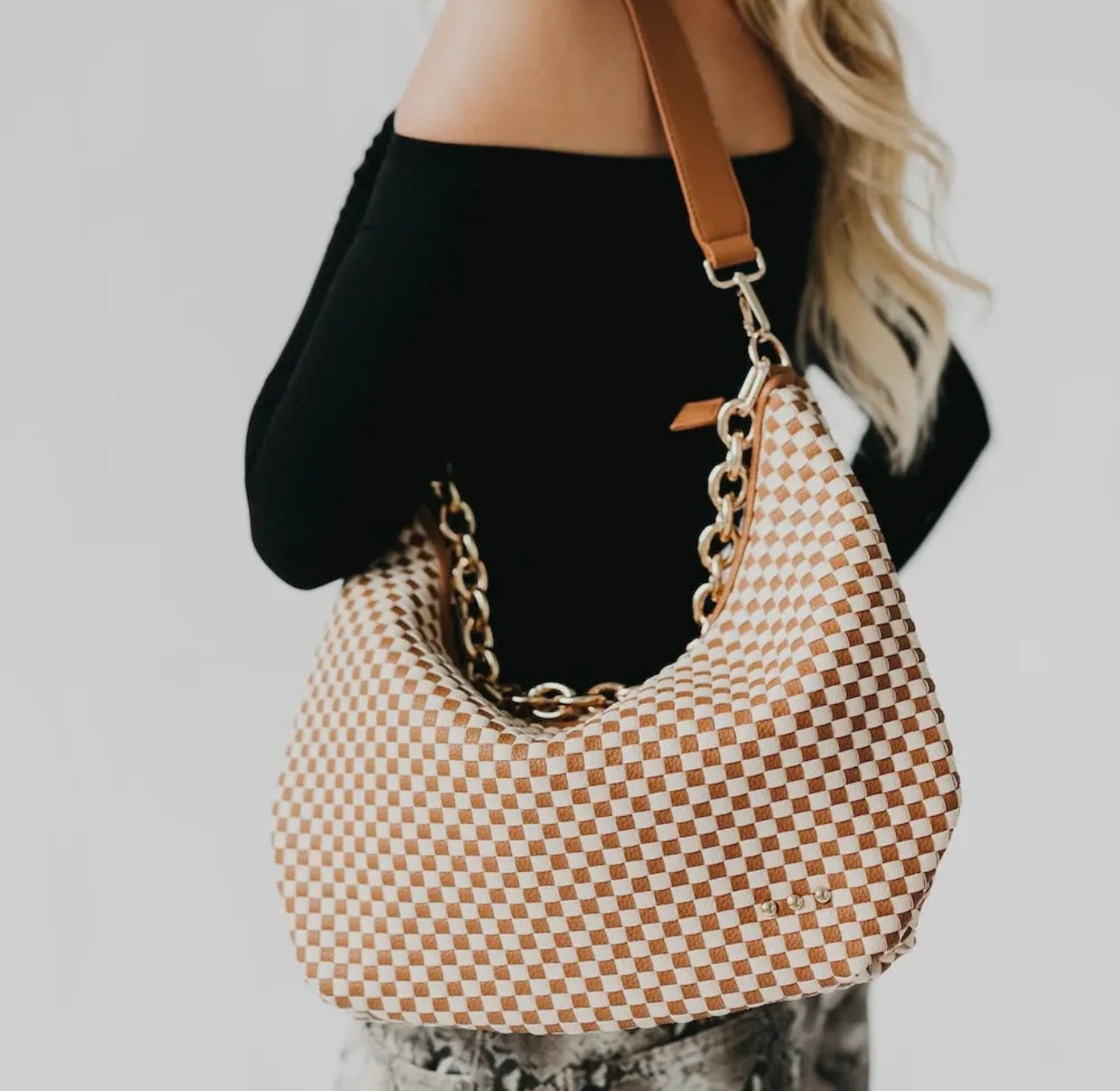 HB: Sienna Slouchy Woven Shoulder Bag