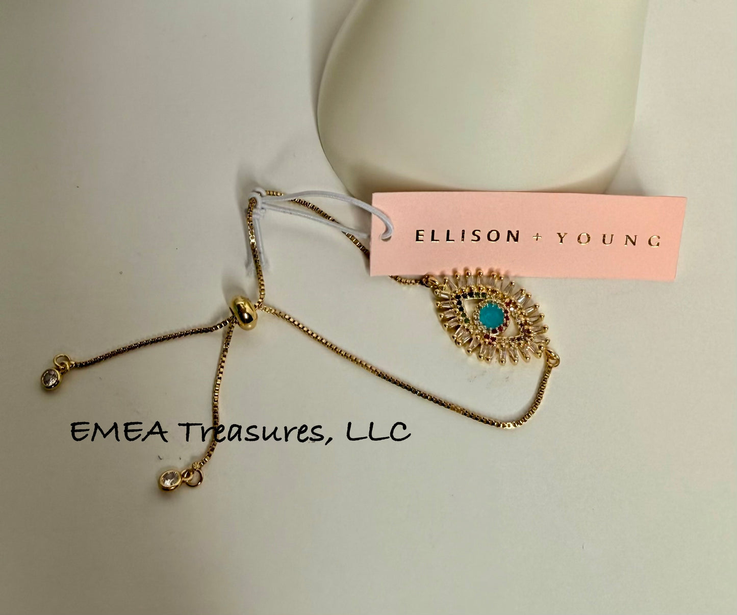 J: Crystal Eye Slide Bracelet