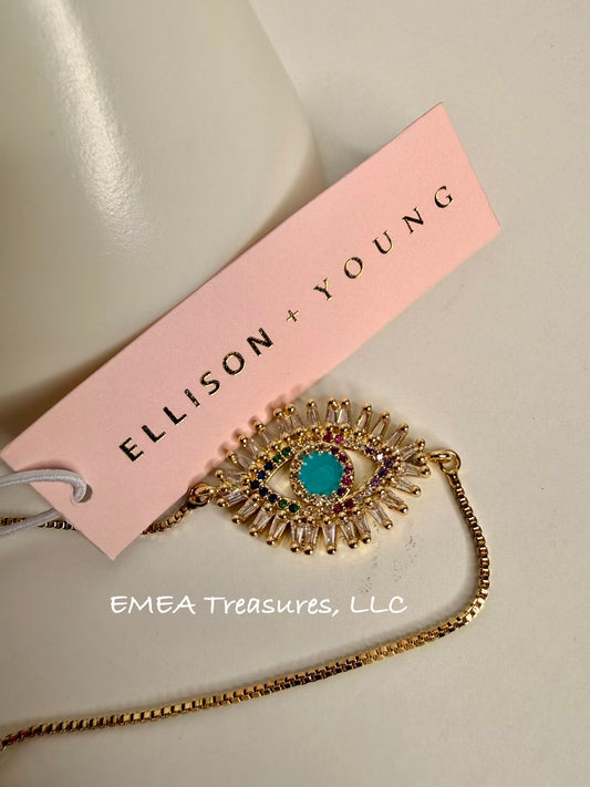 J: Crystal Eye Slide Bracelet