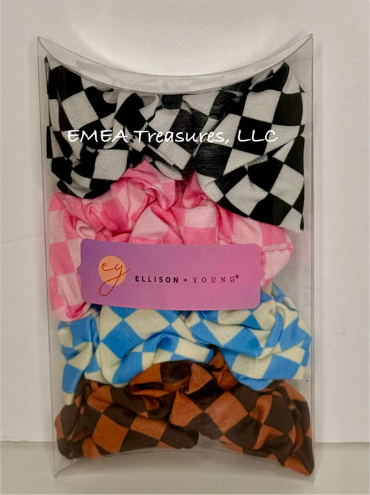 Hair Accessories - Checkerboard Hair Scrunchie