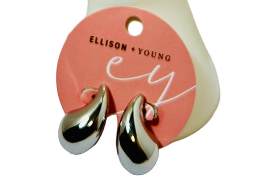 J: Statement Hollow Teardrop Stud Earrings