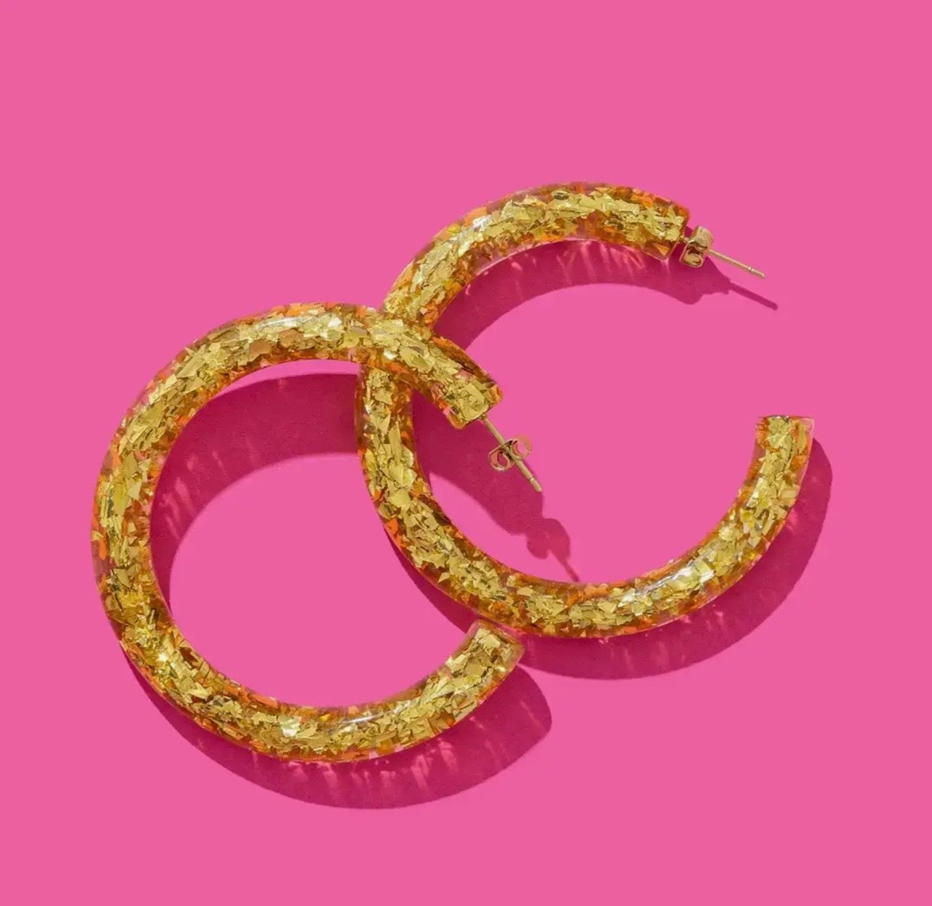 J: Confetti Hoop Earrings