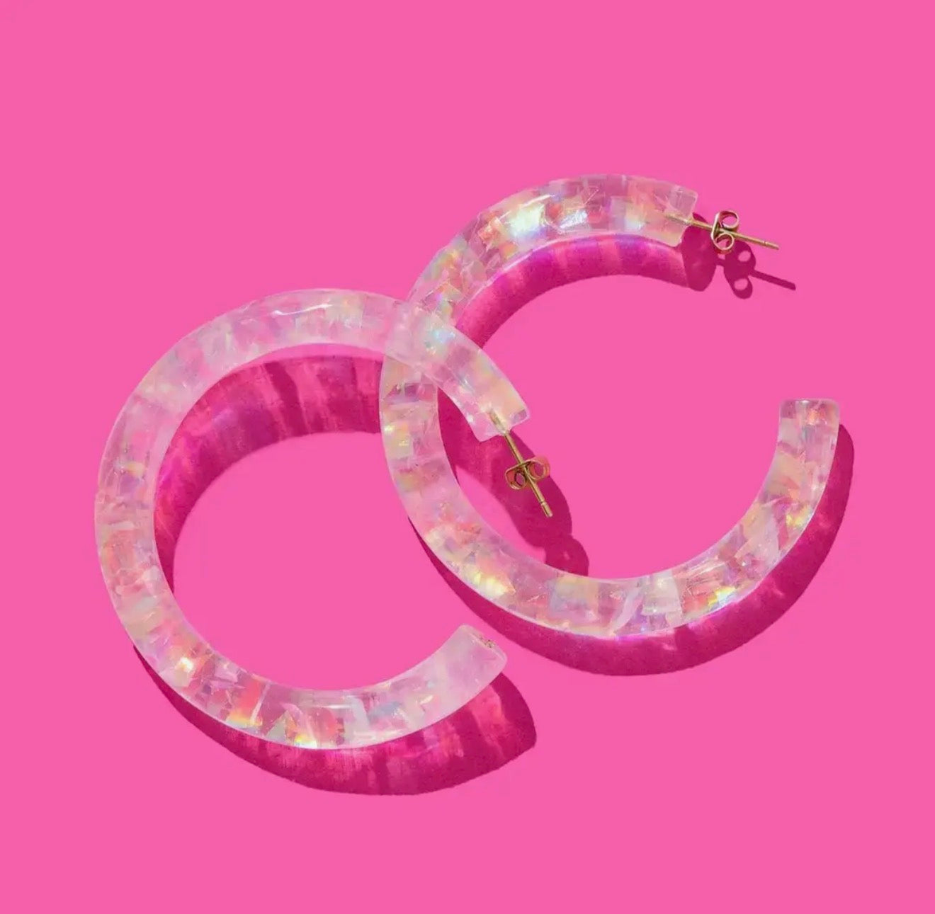 J: Confetti Hoop Earrings