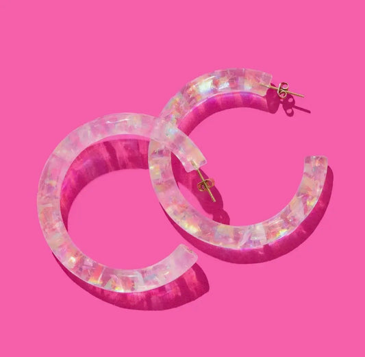 J: Confetti Hoop Earrings