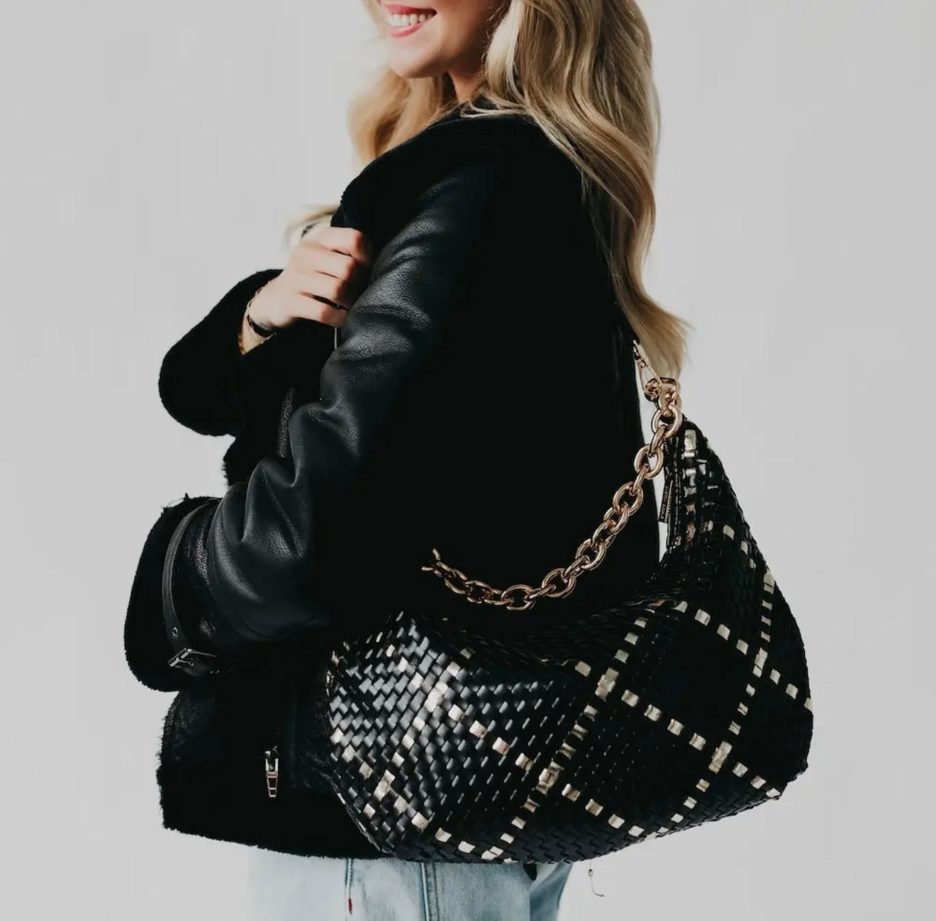 HB: Sienna Slouchy Woven Shoulder Bag