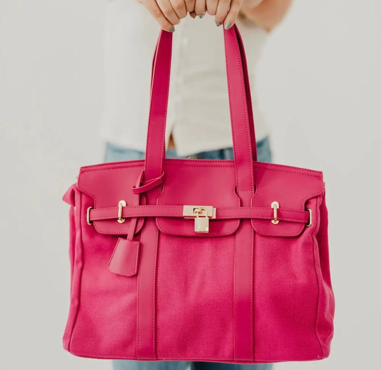 HB: Cadence Canvas and Vegan Leather Tote
