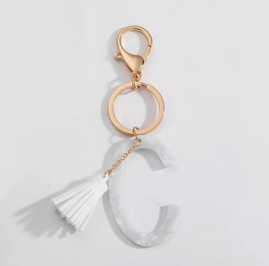KC: Tasseled Initial Key Chain