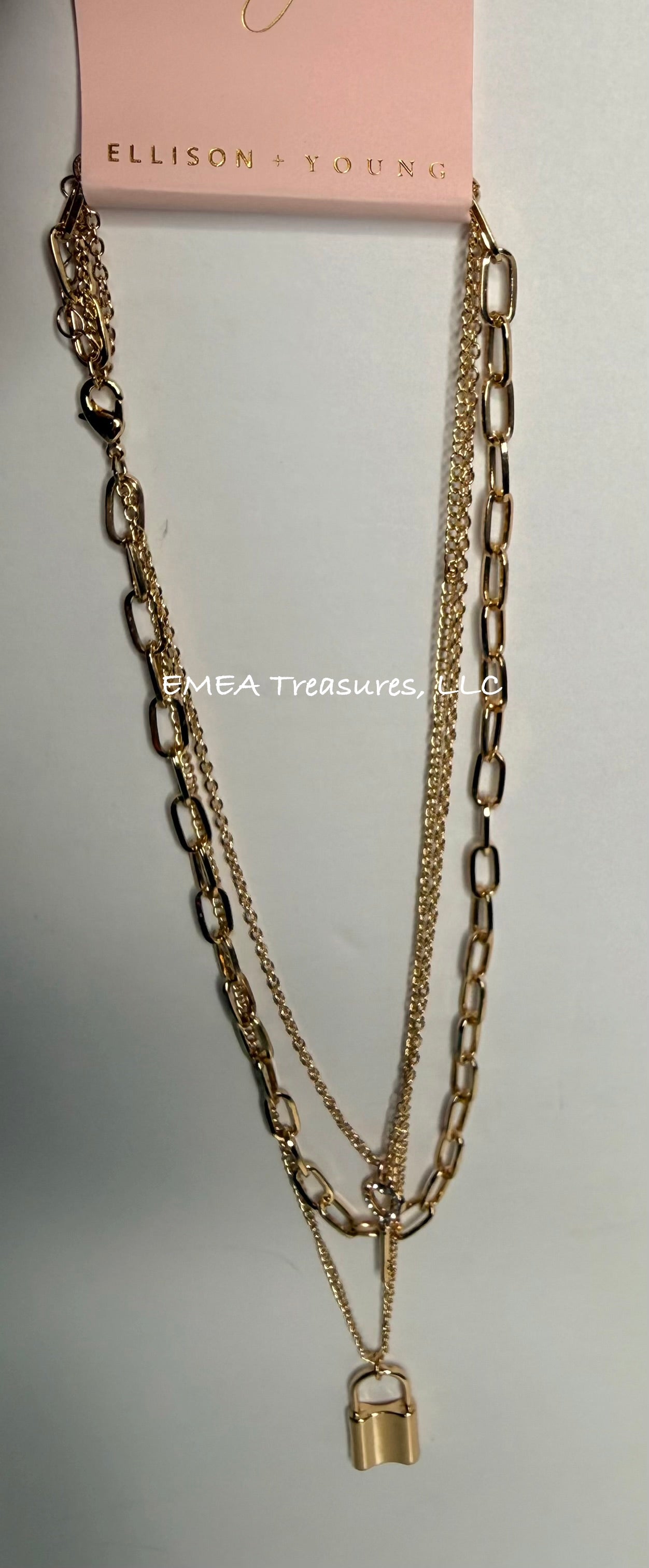 J: Layered Locket & Key Necklace