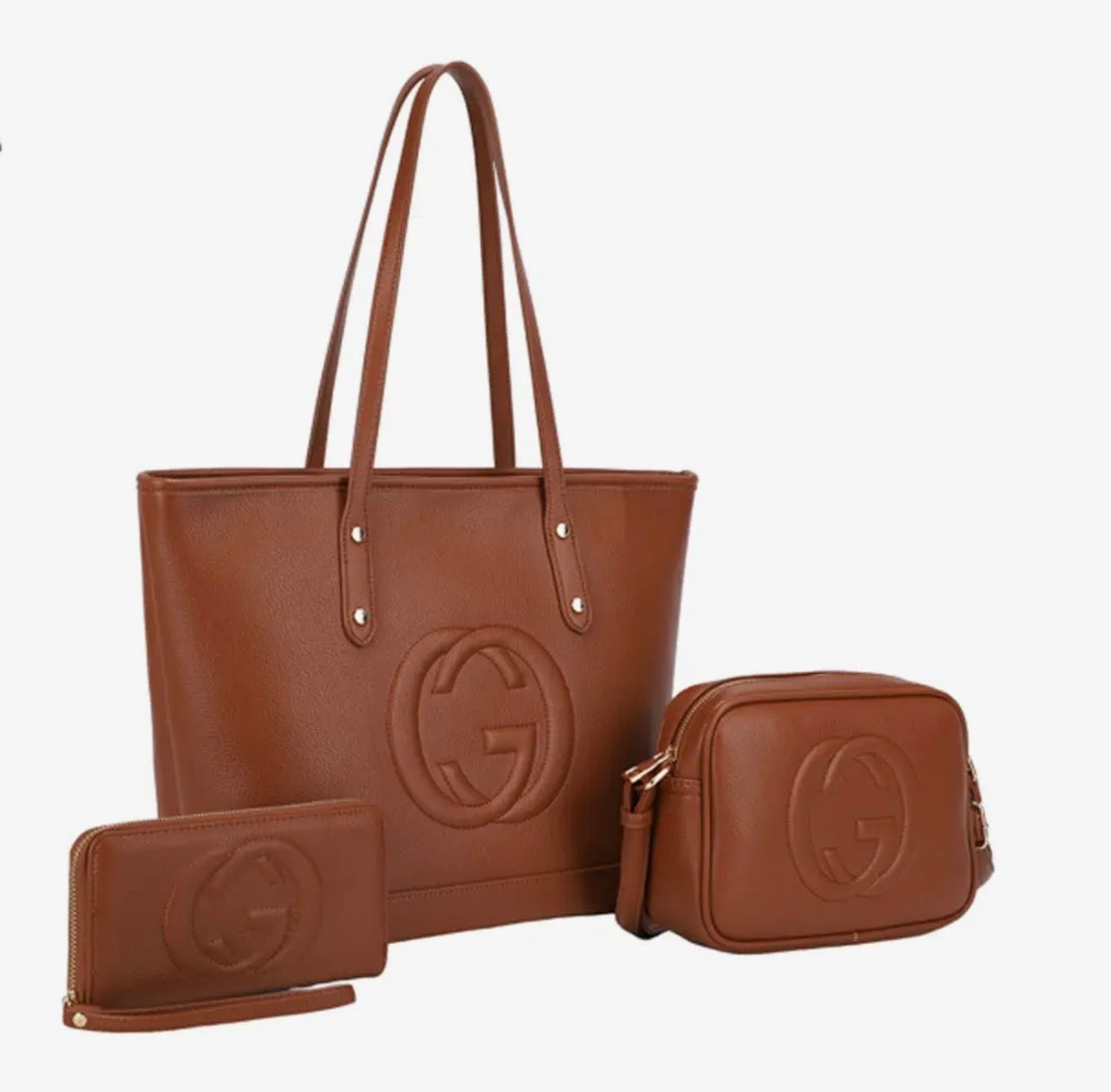 HB: Fashion 3-in-1 Tote Bag,
Crossbody, and Wallet Set