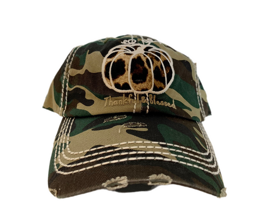 Cap - Camouflage Cap - Thankful and Blessed