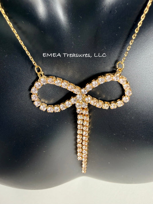 J: Shine Bow Necklace