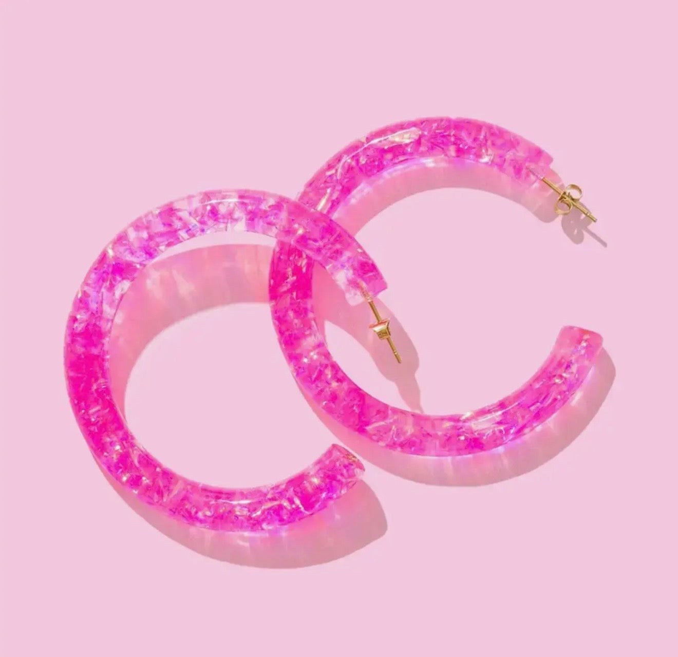 J: Confetti Hoop Earrings