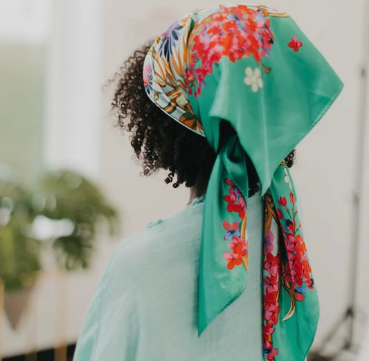 S: Floral Fashion Hair Scarf