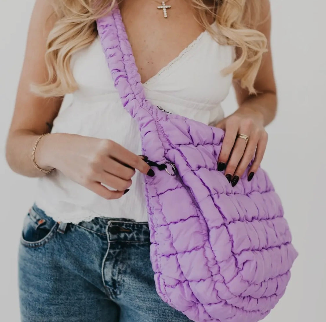 HB: Carmen Quilted Hobo Tote Bag