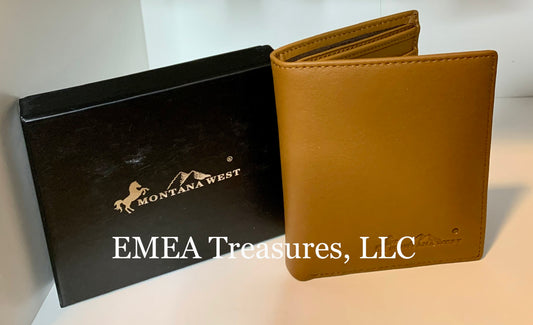 W: Genuine Leather Men’s Bi-Fold Wallet
