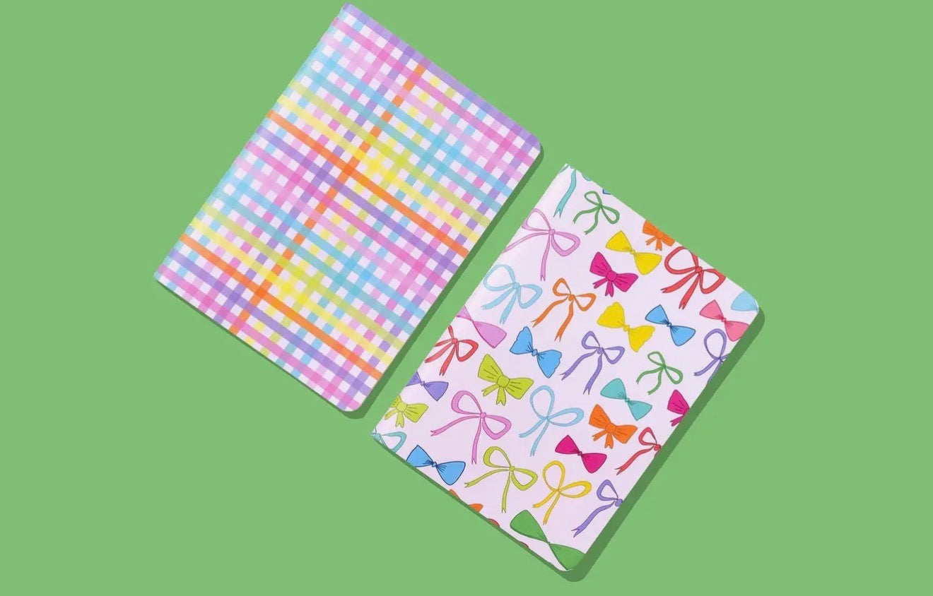 ST: Colorful Bow & Colorful Gingham 2 Piece Set