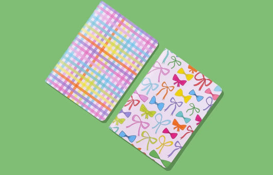 ST: Colorful Bow & Colorful Gingham 2 Piece Set