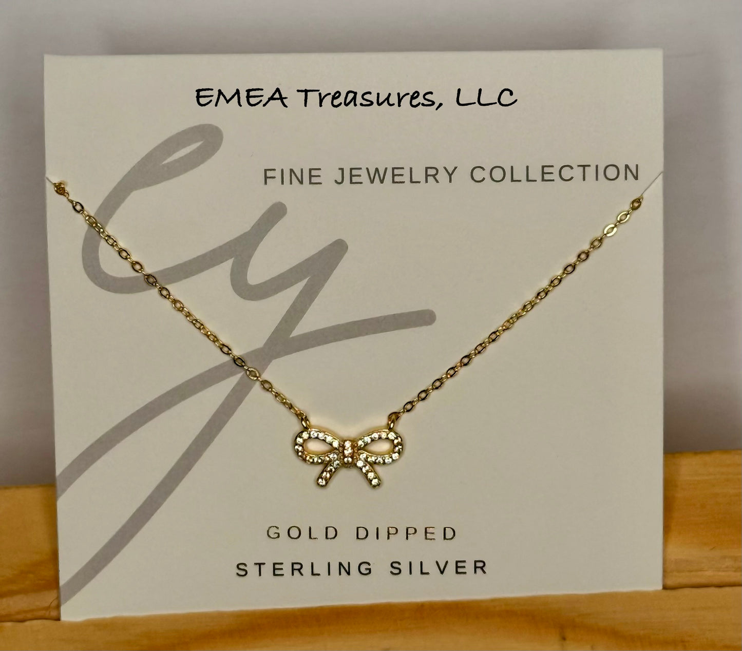 J: Shine Classy Bow Sterling Silver Necklace
