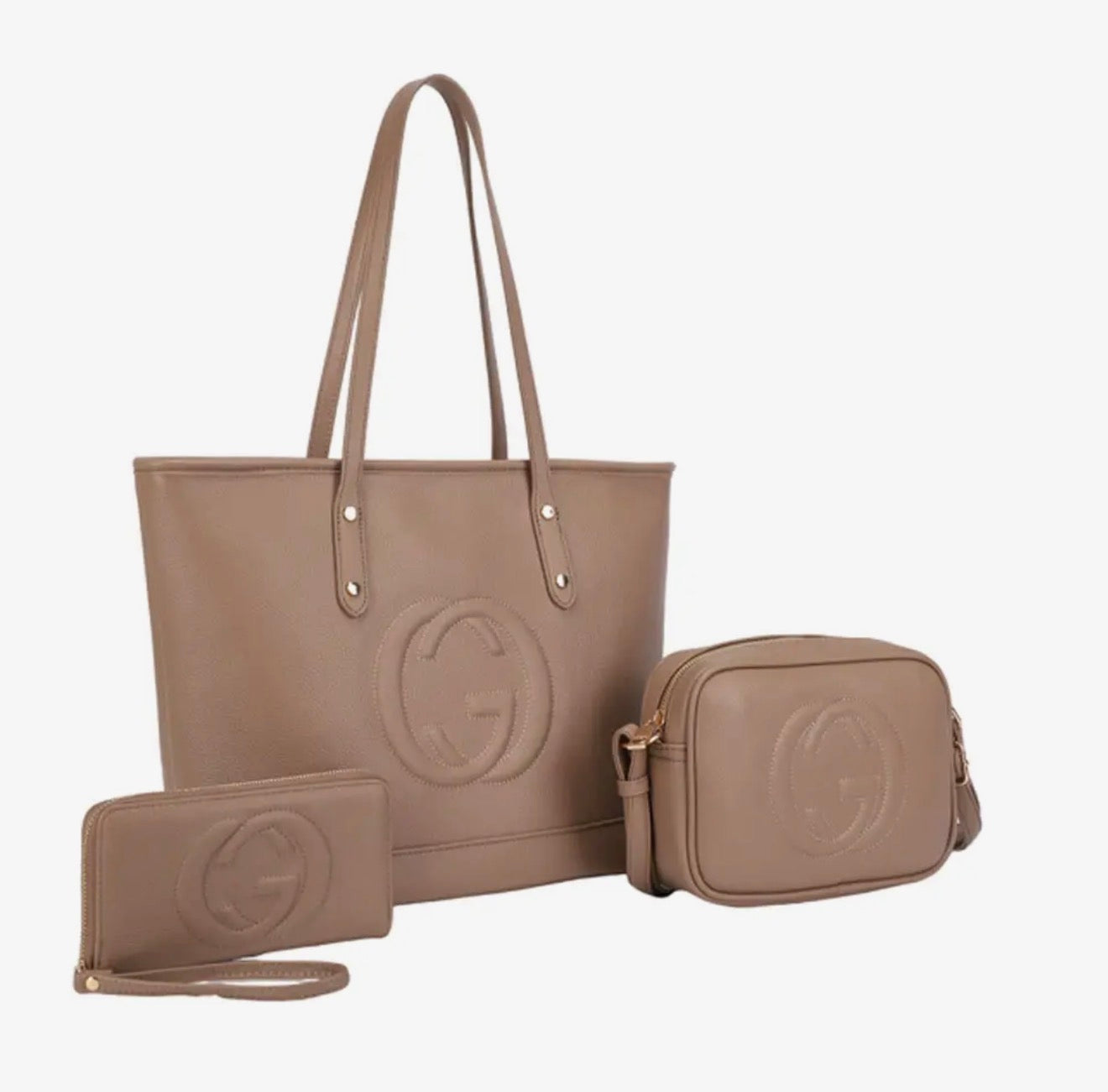 HB: Fashion 3-in-1 Tote Bag,
Crossbody, and Wallet Set