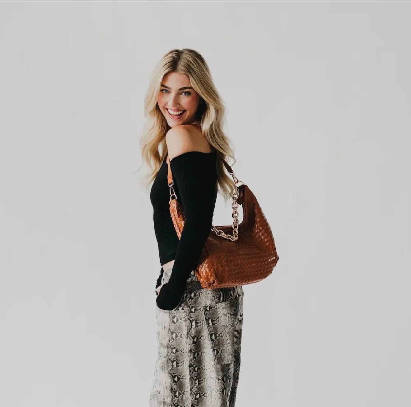 HB: Sienna Slouchy Woven Shoulder Bag