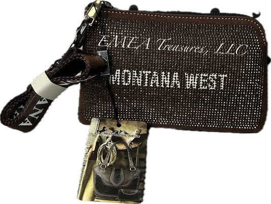 W: Bling Wristlet - Brown