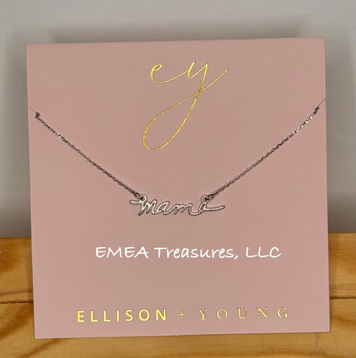 J: Mama Script Necklace