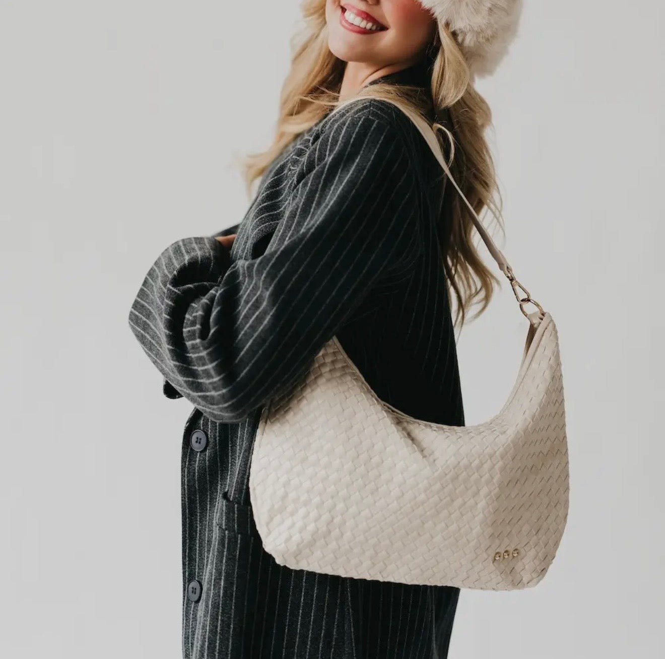 HB: Sienna Slouchy Woven Shoulder Bag