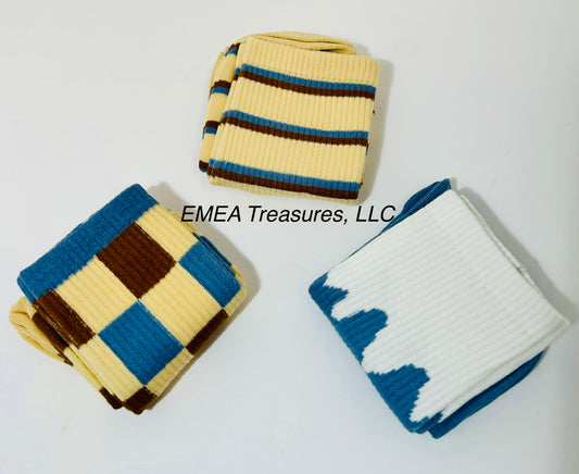 Accessories - Trendy Pattern Trio Socks Set