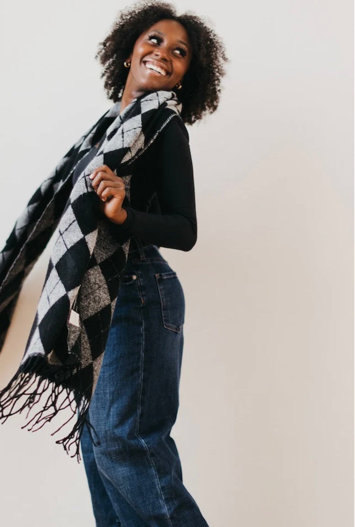 S: Always Classy Argyle Plaid Scarf
