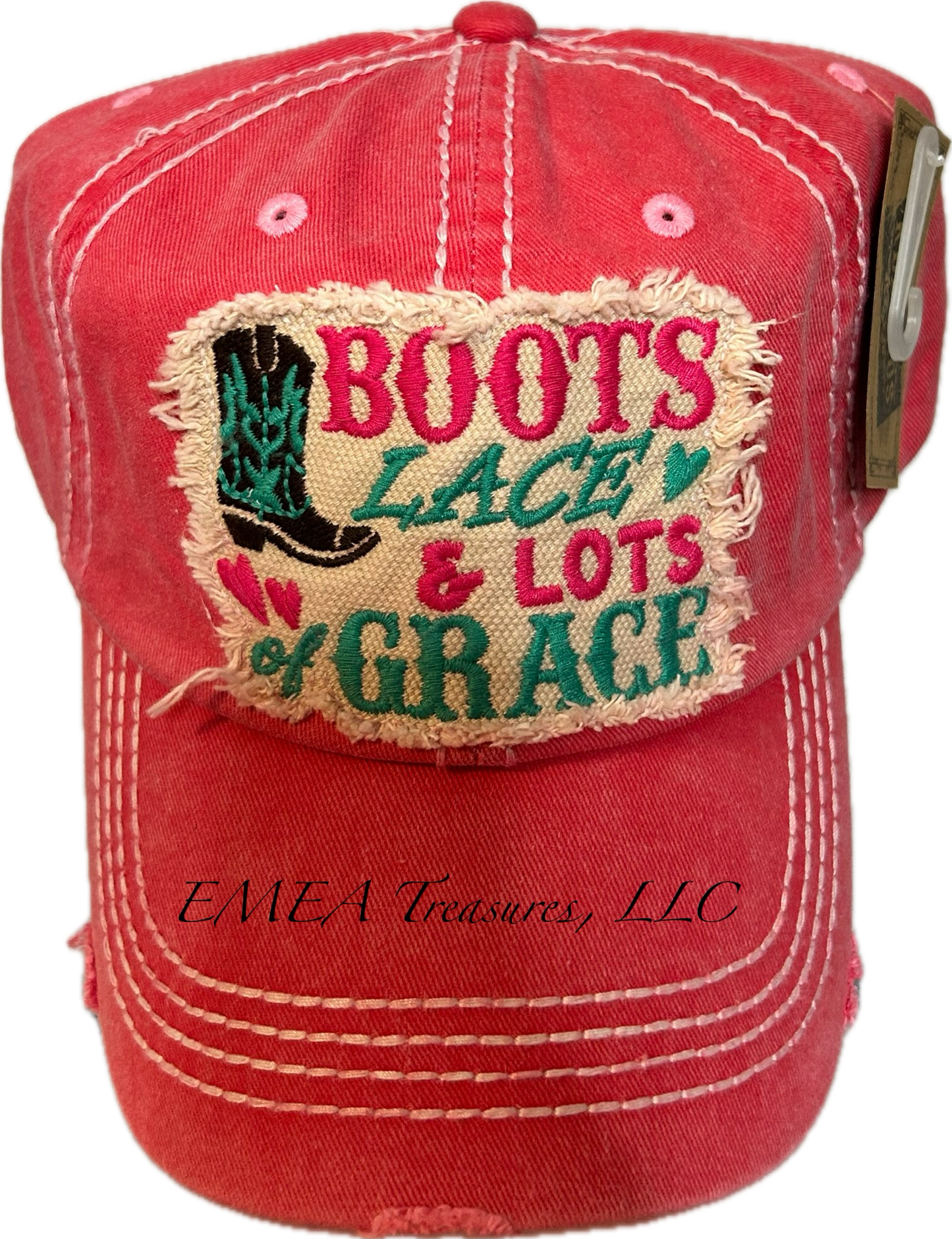 Cap - Boots Lace & Lots of Grace - Pink