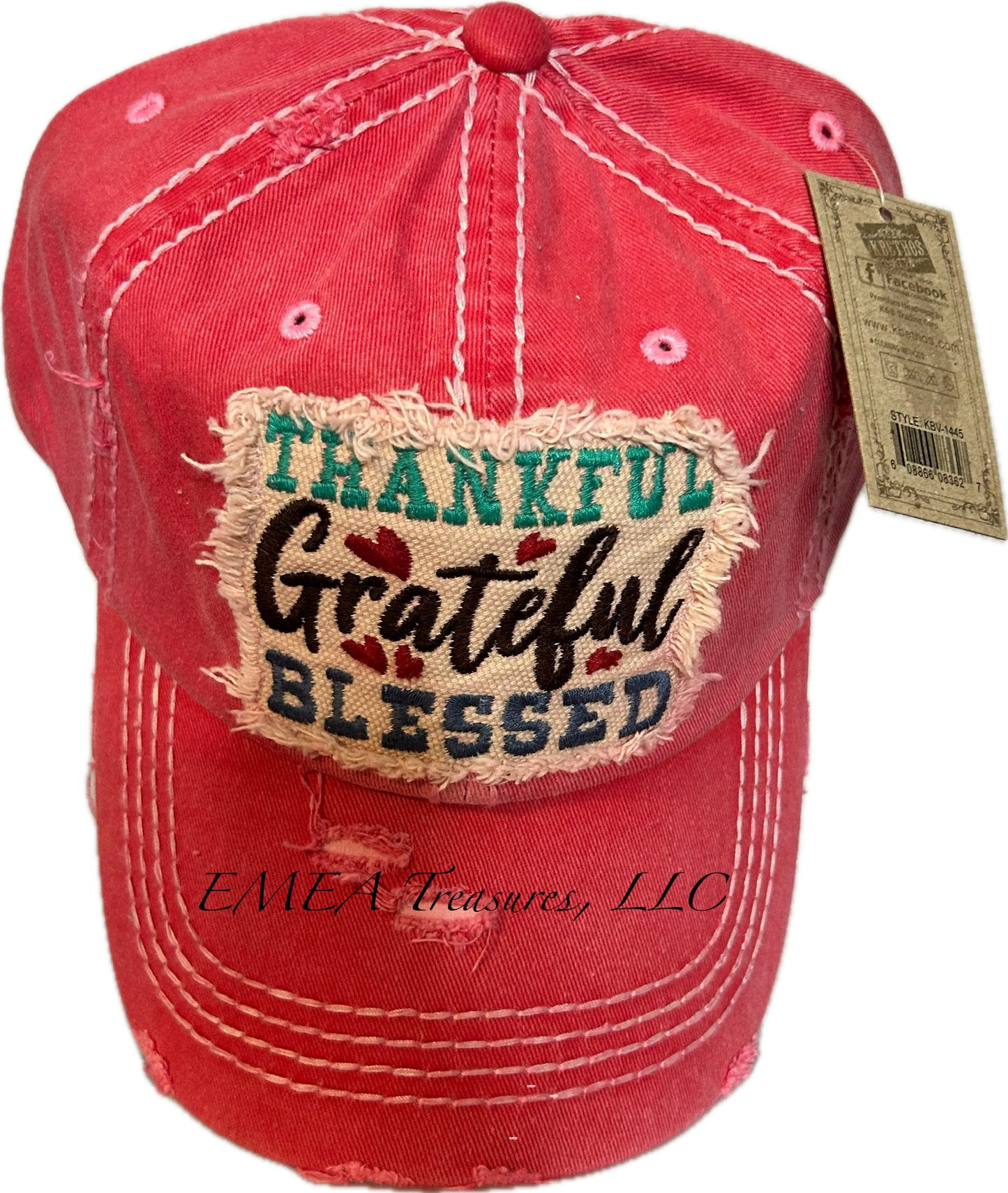 Cap - Thankful Grateful Blessed - Pink