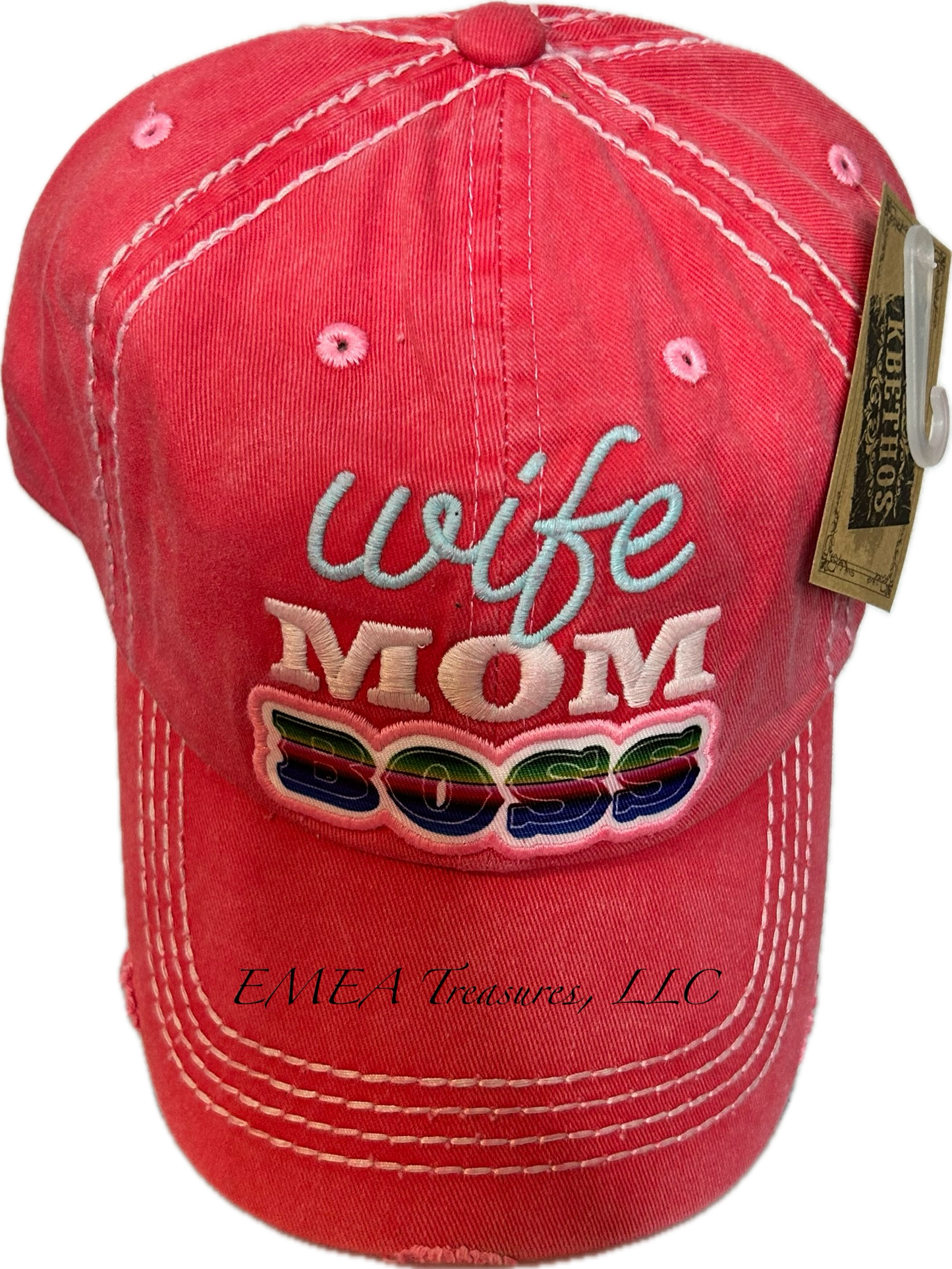 Cap - Wife Mom Boss - Pink