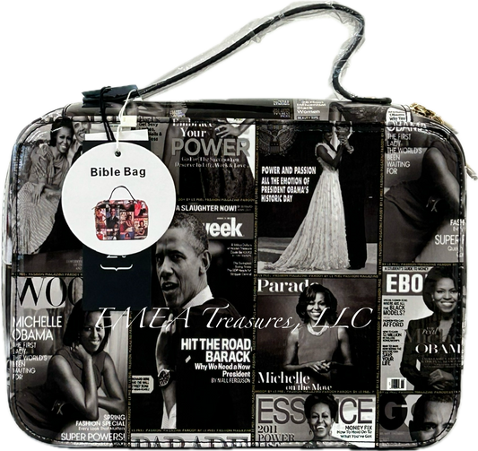 Fashion Magazine Obamas Bible Cover - Black Patent