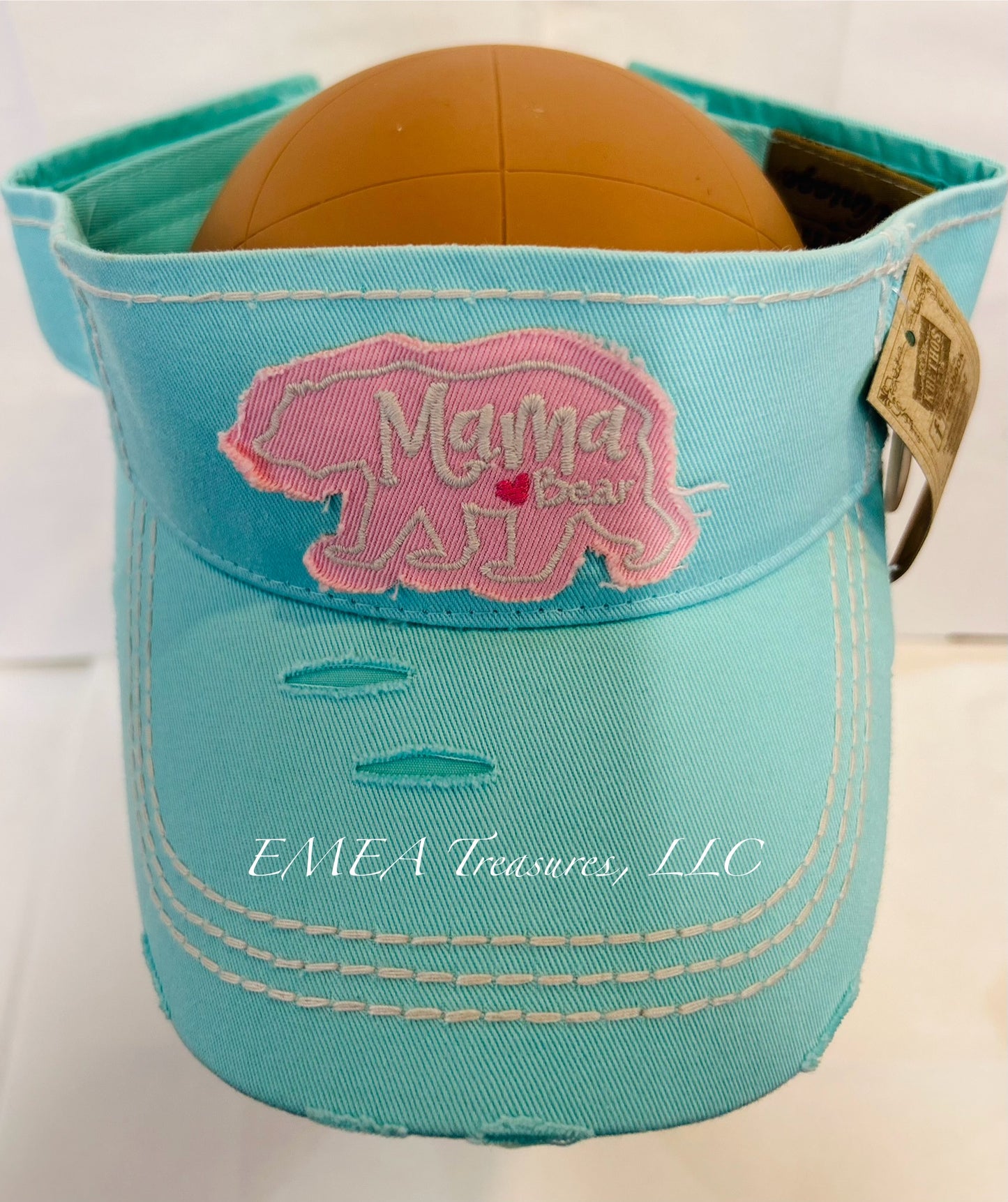 C - Mama Bear Sun Visor - Turquoise