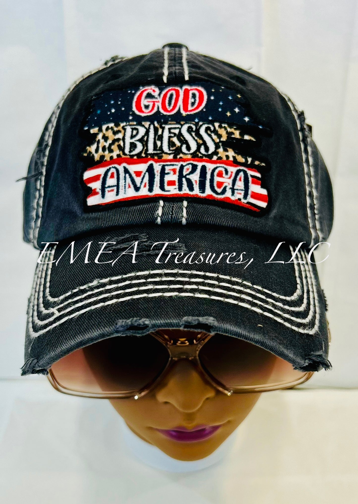 Cap - God Bless America - Black