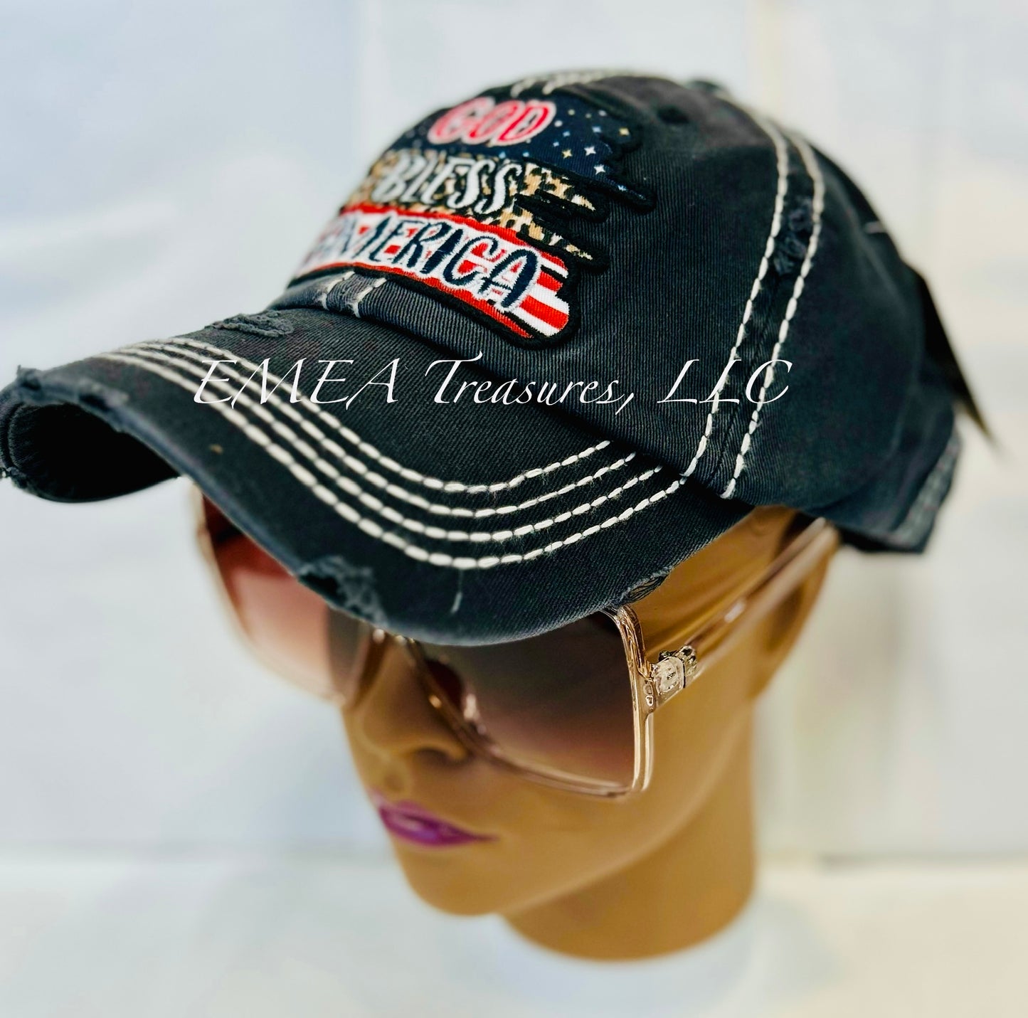 Cap - God Bless America - Black