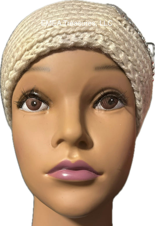 Accessories - Fashion Fall/Winter Flag Headwrap - Beige