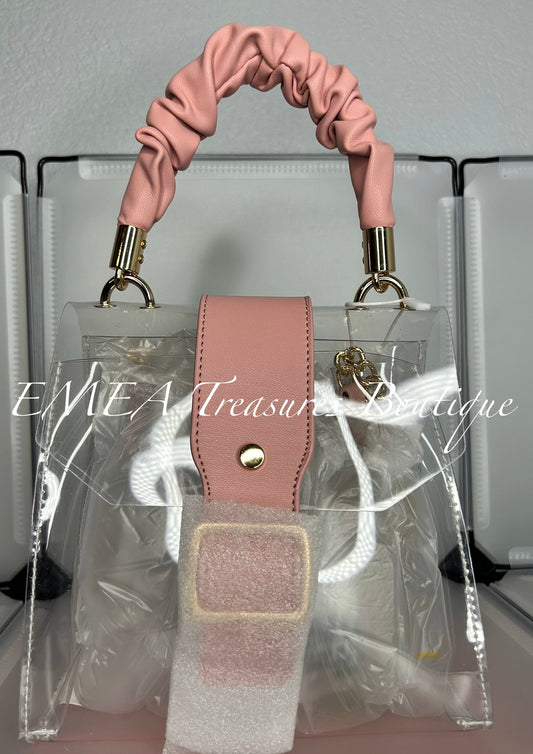 Fashion Clear Transparent Handbag - Pink