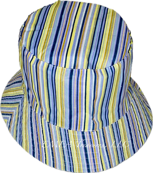 C - Fashion Sun Hat - Blue / Yellow - Accessories