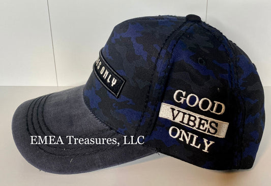 Cap - Navy Camouflage - Good Vibes Only