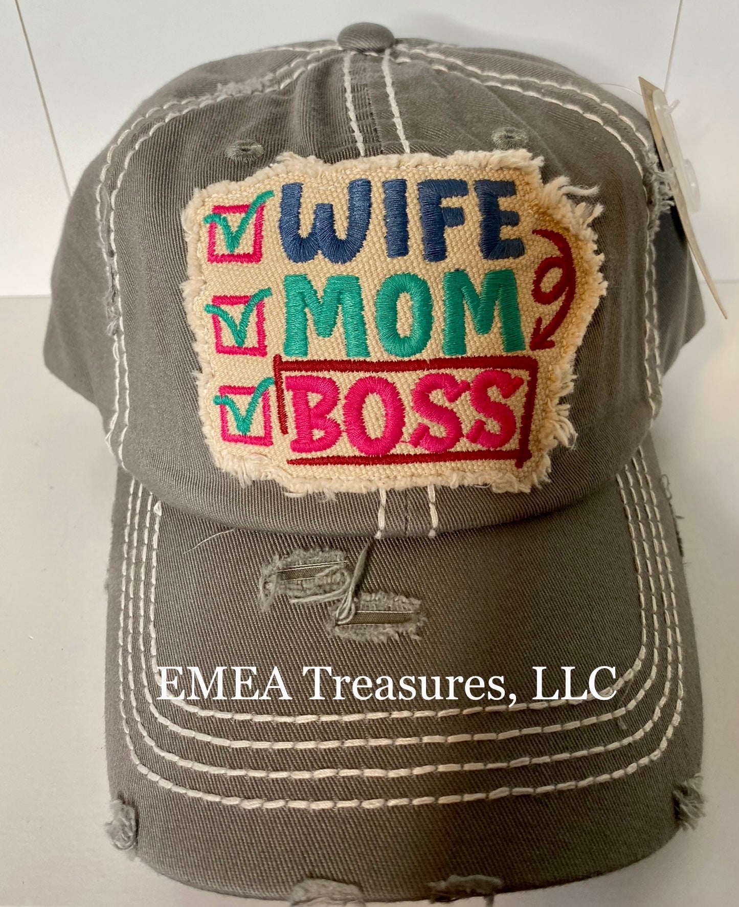 Cap - Wife Mom Boss - Moss