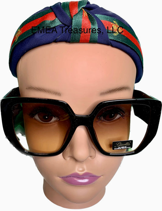 Accessories - Fashion Bee Design Headband - Navy - Sale