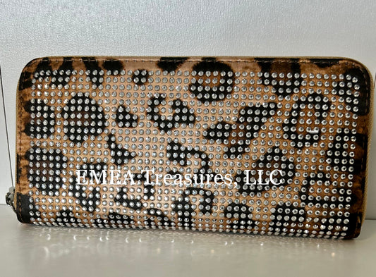 Fashion Animal Print Rhinestone Wallet