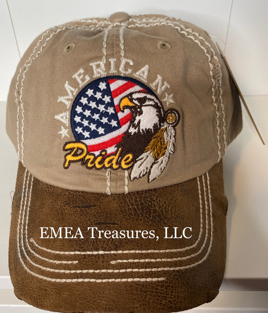Cap - American Pride Eagle - Khaki