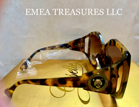 Fashion Sunglasses - (Brown TS Angle- Gold Design) - Tortoise Shell
