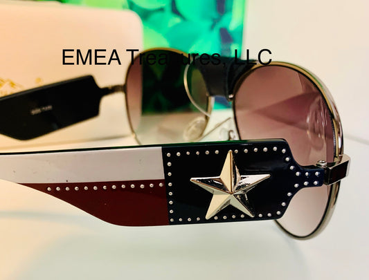 Montana West Texas Collection Sunglasses - Aviator (TX Flag)NY #SGS-TX05